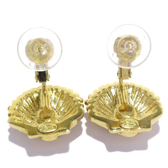 CHANEL Coco - Gold Light Blue Pink  Clip On Earrings 731-080125 - Picture 4 of 6